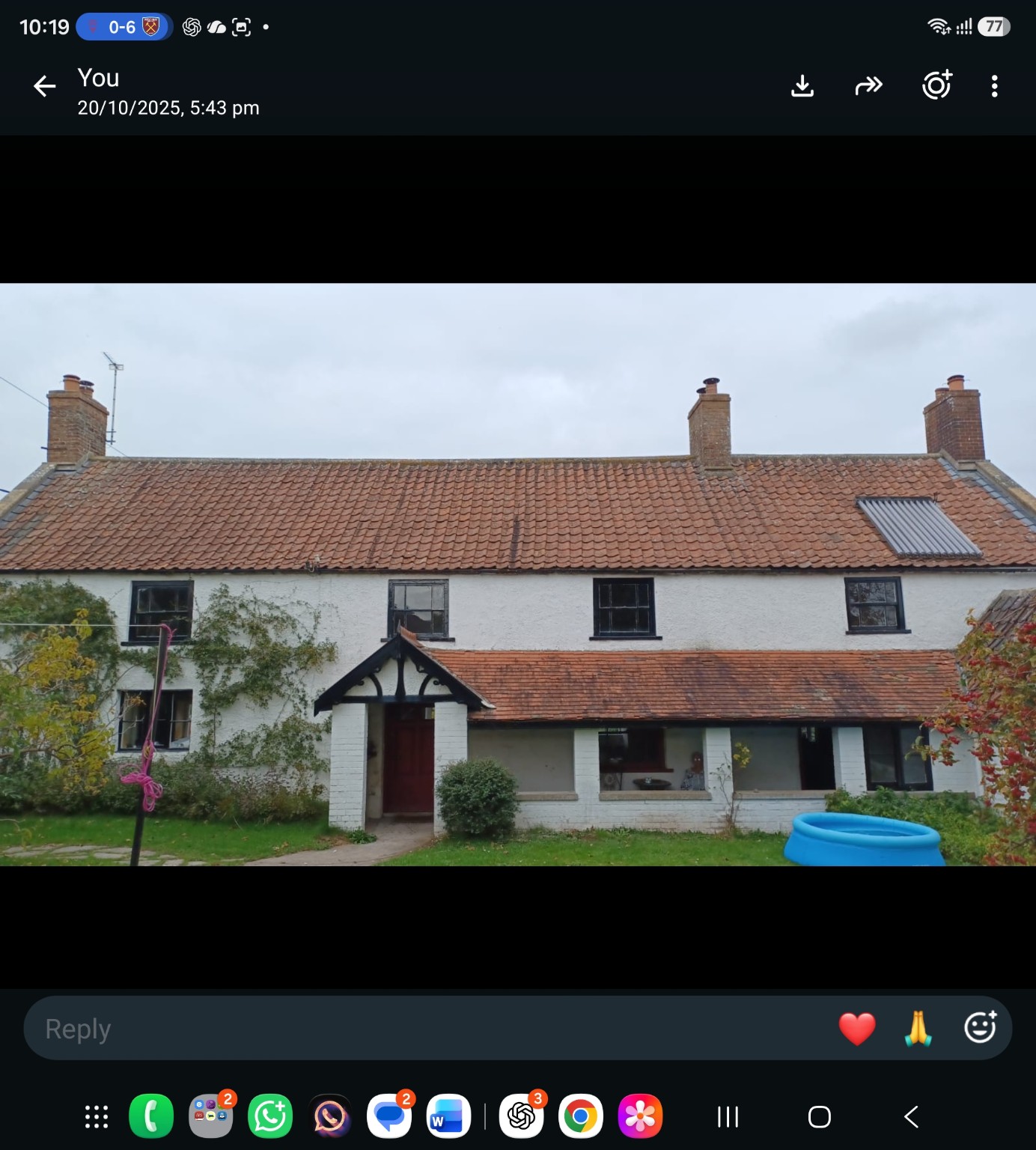 Existing tiled roof on the Bristol property before the roofing work